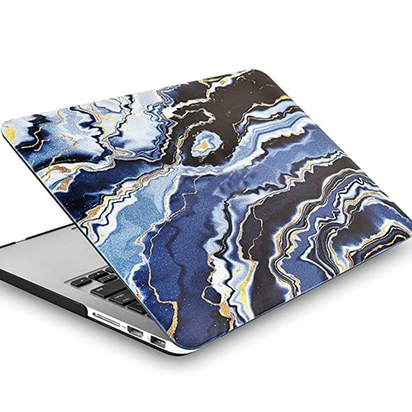 MORTAKA Plastic Hard Shell + Sleeve+Keyboard Cover (Black Grey Gold Marble) NEW! - Picture 3 of 8